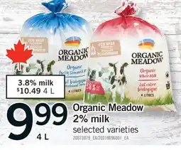 Fortinos ORGANIC MEADOW 2% MILK offer