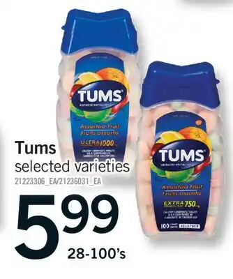 Fortinos TUMS, 28-100'S offer