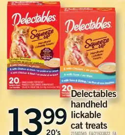 Fortinos DELECTABLES HANDHELD LICKABLE CAT TREATS, 20'S offer