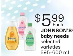 Fortinos JOHNSON'S BABY NEEDS offer