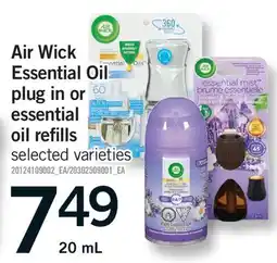 Fortinos AIR WICK ESSENTIAL OIL PLUG IN OR ESSENTIAL OIL REFILLS offer