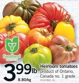 Fortinos HEIRLOOM TOMATOES offer
