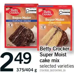 Fortinos BETTY CROCKER SUPER MOIST CAKE MIX, 375/404 g offer