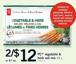 Fortinos PC VEGETABLE & HERB SOIL MIX offer