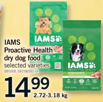 Fortinos IAMS PROACTIVE HEALTH DRY DOG FOOD offer