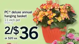 Fortinos PC DELUXE ANNUAL HANGING BASKET, 11 INCH POT offer