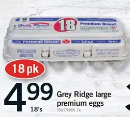 Fortinos GREY RIDGE LARGE PREMIUM EGGS, 18's offer
