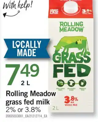 Fortinos ROLLING MEADOW GRASS FED MILK offer