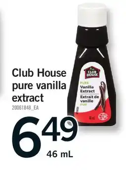 Fortinos CLUB HOUSE PURE VANILLA EXTRACT offer