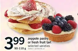 Fortinos ZEPPOLE PASTRY OR FRESH FRUIT TART offer
