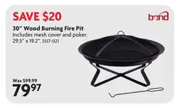 Home Hardware 30 Wood Burning Fire Pit offer