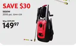 Home Hardware Electric Pressure Washer 1800W offer