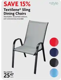 Home Hardware Textilene Sling Dining Chairs offer