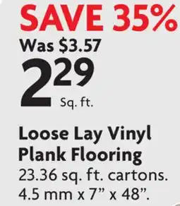 Home Hardware Loose Lay Vinyl Plank Flooring offer