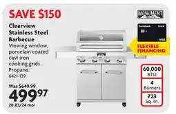 Home Hardware Clearview Stainless Steel Barbecue offer