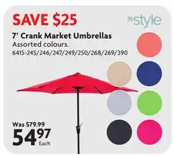 Home Hardware 7' Crank Market Umbrellas offer