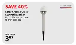 Home Hardware Solar Crackle Glass LED Path Marker offer