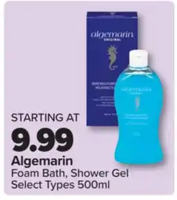 PharmaChoice Algemarin Foam Bath, Shower Gel offer