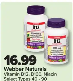 PharmaChoice Webber Naturals Vitamin B12, B100, Niacin offer