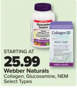 PharmaChoice Webber Naturals Collagen, Glucosamine, NEM offer