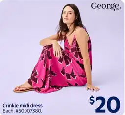Walmart George Crinkle midi cress offer