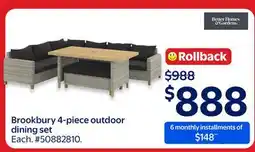 Walmart Brookbury 4-piece outdoor dining set offer