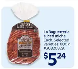 Walmart La Baguetterie sliced miche offer