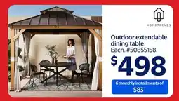 Walmart Outdoor extendable dining table offer