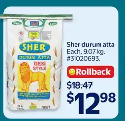 Walmart Sher Durum Atta offer