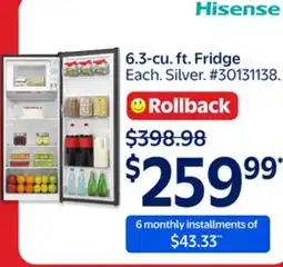 Walmart 6.3- cu. ft. Fridge offer