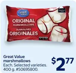 Walmart Great Value marshmallows offer