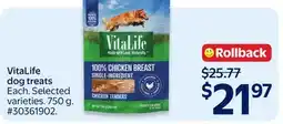Walmart VitaLife dog treats offer