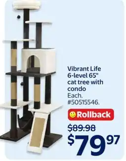 Walmart Vibrant Life 6-level 65 cat tree with condo offer