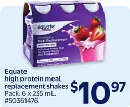 Walmart Equate high protein meal replacement shakes offer