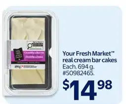 Walmart Your Fresh Market real cream bar cakes offer
