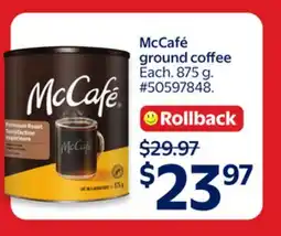 Walmart McCafé ground coffee offer