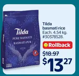 Walmart Tilda basmati rice offer