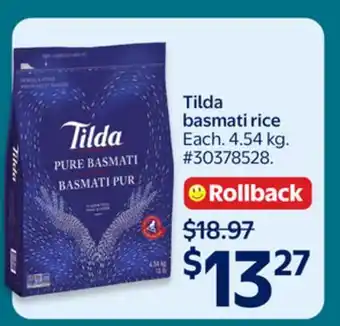 Walmart Tilda basmati rice offer