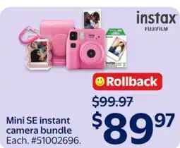 Walmart Instax Mini SE instant camera bundle offer