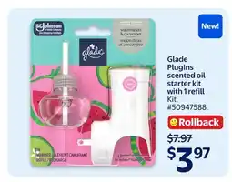 Walmart Glade Plugins scented oil starter kit with 1 refill offer