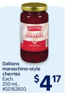 Walmart Daltons maraschino-style cherries offer
