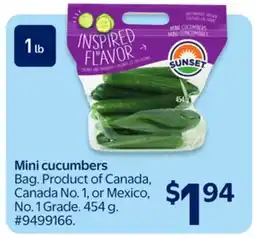 Walmart Mini Cucumbers offer