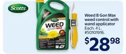 Walmart Scotts Weed B Gon Max weed control with wand applicator offer