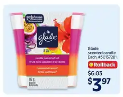 Walmart Glade scented candle offer