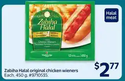 Walmart Zabiha Halal original chicken wieners offer