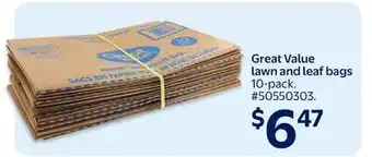 Walmart Great Value lawn and leaf bags offer