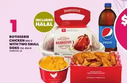 Loblaws ROTISSERIE CHICKEN, 900 G WITH TWO SMALL SIDES offer