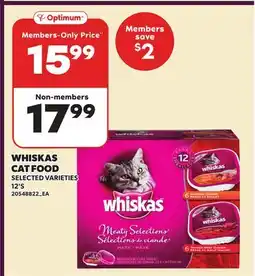 Loblaws WHISKAS CAT FOOD, 12'S offer