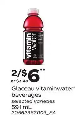 Loblaws GLACEAU VITAMINWATER BEVERAGES offer