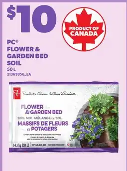 Loblaws PC FLOWER & GARDEN BED SOIL offer